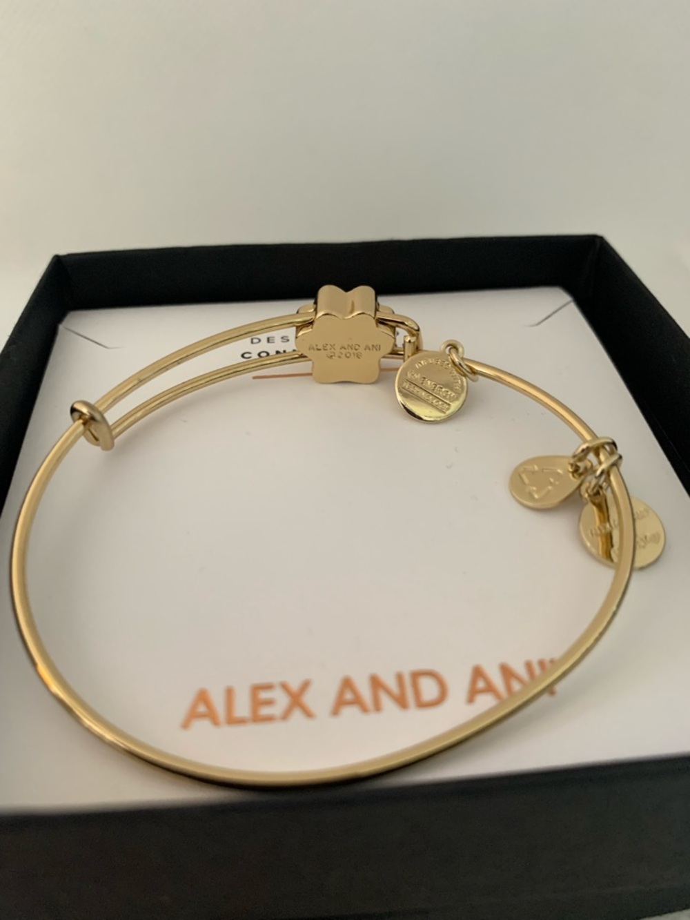 Alex and Ani Gold Paw Charm Adjustable Pet Bangle - Like New! - Picture 4 of 5